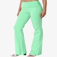 thumbnail image 3 of Pantalon de Yoga Décontracté pour Femmes Grande Taille, Basique, Taille Repliable, Confortable, en Coton Extensible, Coupe Bootcut, 3 of 7