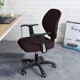 thumbnail image 3 of ORUYROP Housse de Chaise de Bureau Café Résistante à l'Eau Extensible Jacquard Élastique Housses 2 Pcs pour Chaise d'Ordinateur de Bureau Housse Extensible, 3 of 7