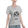 thumbnail image 2 of T-Shirt Basique à Manches Courtes pour Femme une Pièce Grand Ours, 2 of 6
