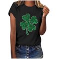 thumbnail image 1 of TopLLC St. Patrick's Day Patricks Day Chemises pour Femmes Hauts de Sarrau St Patricks Day Mode pour Dames St. Imprimé Manches Courtes Col Rond Chemise Femme Décontractée Ample, 1 of 4