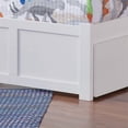 thumbnail image 3 of Nantucket Lit Plateforme Simple en Bois avec Pied de Lit et Tiroirs de Rangement, Blanc, 3 of 8