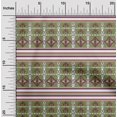 thumbnail image 1 of oneOone Viscose Chiffon Olive Green Fabric Geometric Ikat Craft Projects Decor Fabric Printed By The Yard 42 Inch Wide, 1 of 4