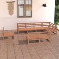 thumbnail image 1 of vidaXL 8 Piece Garden Lounge Set Honey Brown Solid Pinewood, 1 of 1