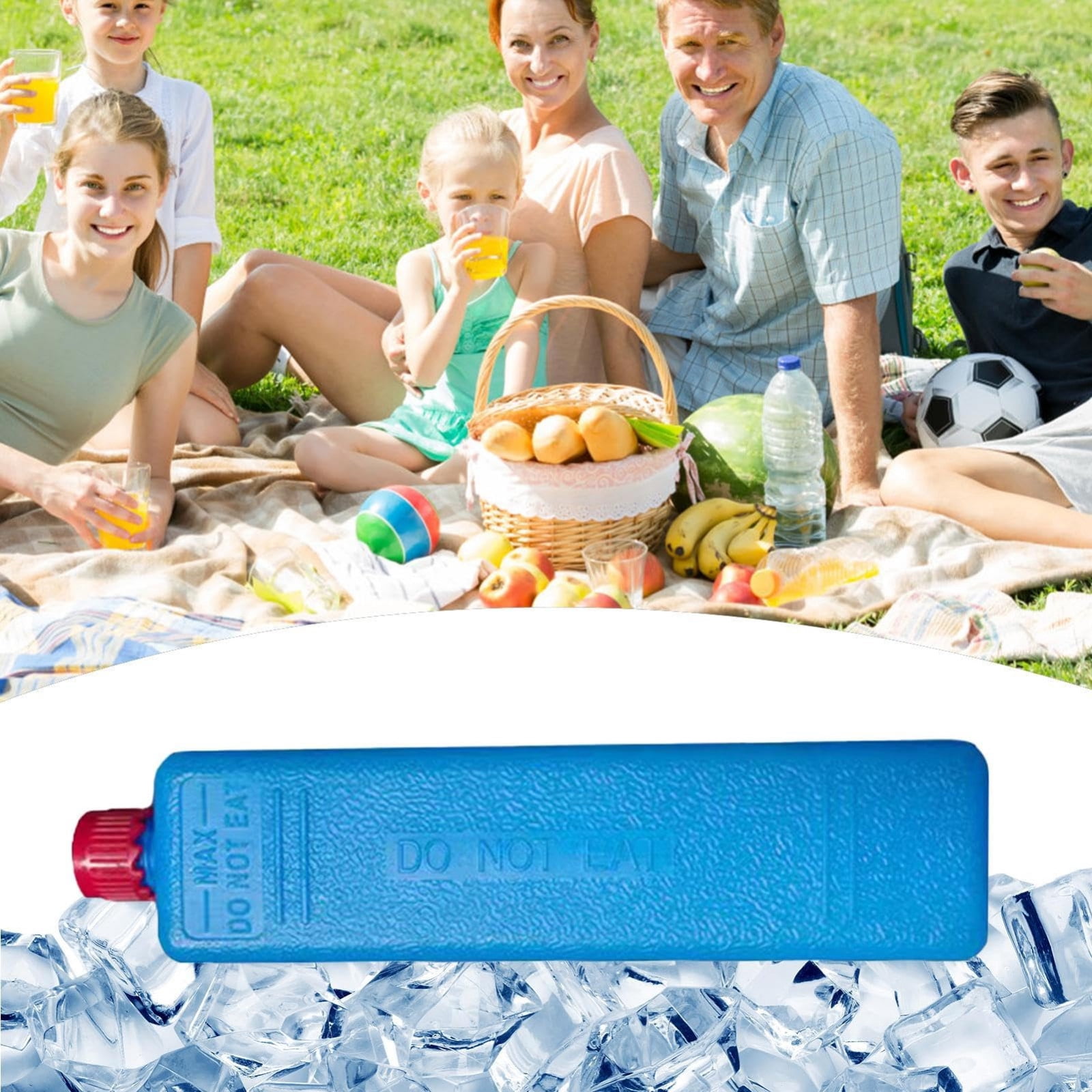 Ice Crystal Boxes Cooling Ice Packs Lightweight Cooling Boxes Easy to Use Ice Blocks Freezer Blocks for Camping/Picnic/Beach/Fishing