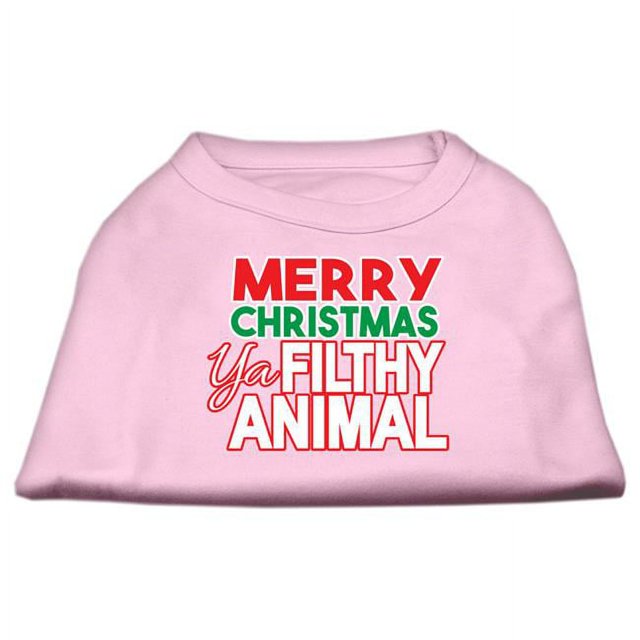 Ya Filthy Animal Screen Print Pet Shirt Light Pink Med (12)
