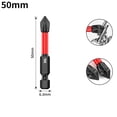 thumbnail image 1 of 1 Pcs 50mm Non-slip PH2 Magnetic Batch Head Cross Screwdriver Impact Drill Bit, 1 of 8