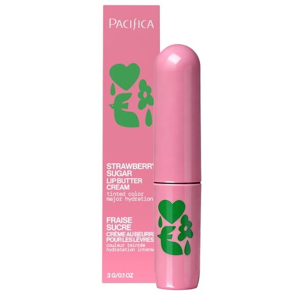Pacifica - Strawberry Sugar - Lip Balm Butter Cream - Tinted Color Major Hydration