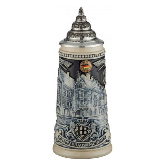 Chope de Bière Allemande Stein Munich Hofbräuhaus München HB relief Stein 0.25 Litre, Chope de Bière King Werk KI 1000177