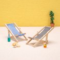 thumbnail image 3 of 1 Ensemble de Mini Chaise de Plage Miniature Chaise de Table Décorative Chaise Longue de Plage Mini Chaise Pliante, 3 of 8