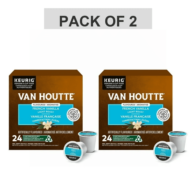 Van Houtte French Vanilla K-Cup Coffee Pods, 48 Count each 24 count (Pack of 2)