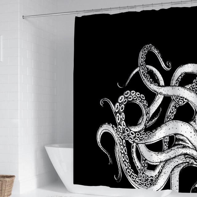 Guardoinrt Polyester Premium For Luxurious Feel Decor Shower Curtain For Bathroom Easy To Install HD Printing YL490-2