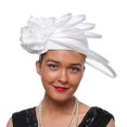 thumbnail image 4 of Harpily Tea Party Fascinator Kentuckys Derbys Hat Fascinator Pillbox Hat Headband for Cocktail, 4 of 4