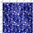 thumbnail image 2 of Soimoi Blue polyester Crepe Fabric Leaf Floral Print Sewing Fabric Yard 52 Inch Wide, 2 of 6