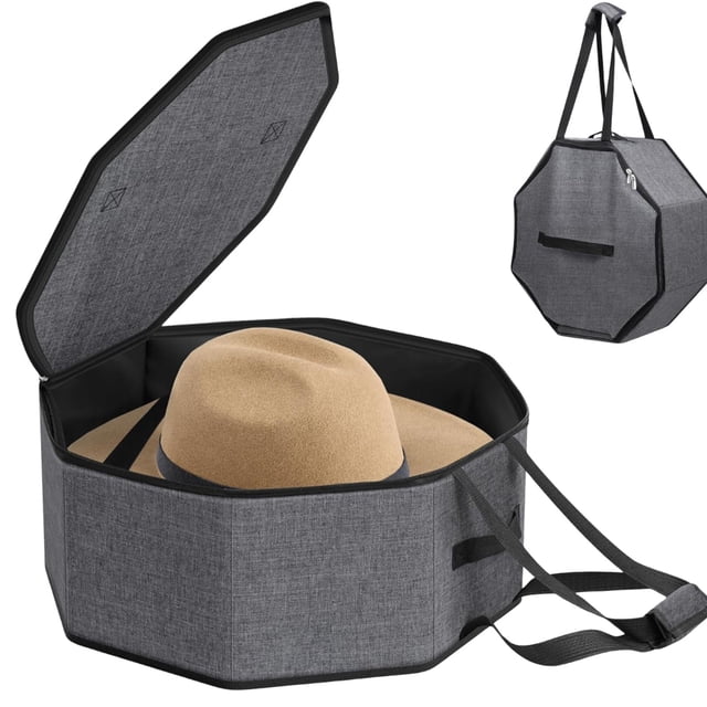 Foldable Travel Hat Storage Organizer with Lid and Door Hook for Efficient Home Textile Organization