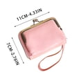 thumbnail image 3 of C Ladies Coin Purse Zipper Pouch Snap Closure Handbag Small Wallet Clutch Pocket Organizer, 3 of 7