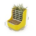 thumbnail image 2 of Rabbit Food Bowl,Guinea Pig Food Bowl,2 in 1 Hanging Automatic Rabbit Feeder Dispenser, Hay Feeder, 2 of 5