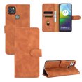 thumbnail image 1 of Pour Motorola Moto G9 Power Étui à Rabat en Cuir PU avec Fentes pour Cartes, Support, Livre, Étui Folio Pliant - Brun, 1 of 5