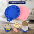 thumbnail image 5 of Baohd Cute Practical Reusable Lid For Seal Cover Safe And Non-toxic Convenient And Portable Canned Lid blue+spoon+pink 1Set, 5 of 5