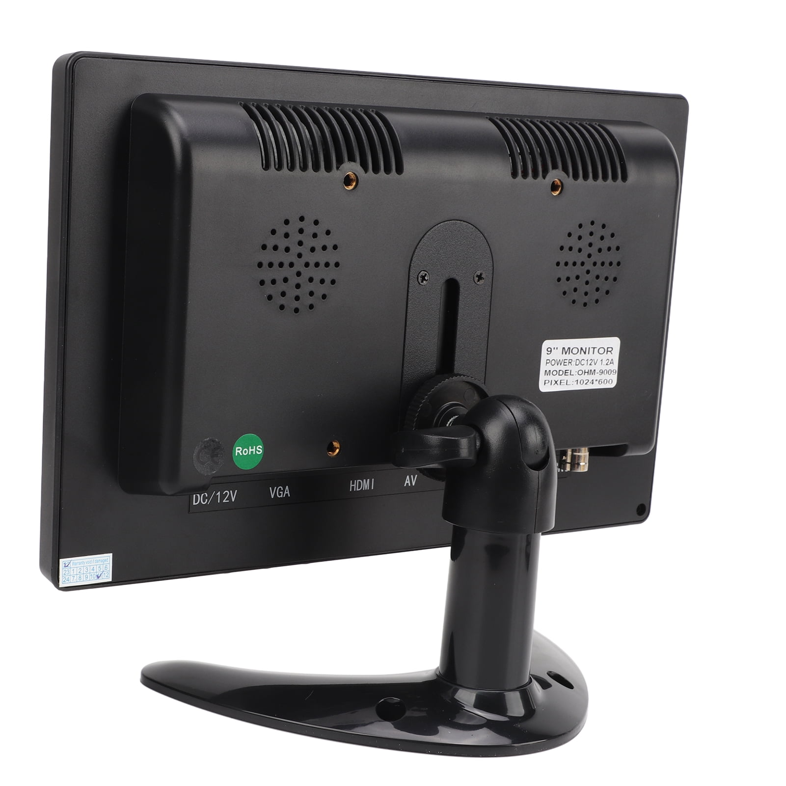 DVR  Screen, 9in TFT LCD Computer  with Multi Input Interface Speaker HD Color Gaming Display Screen for DVR