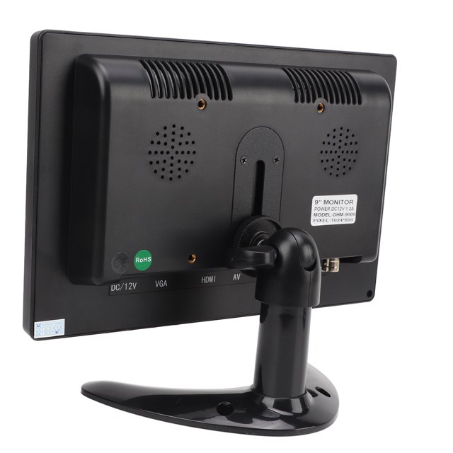 DVR Écran, 9in TFT LCD Ordinateur avec haut-parleur d'interface d'entrée multiple HD Écran d'affichage des jeux de couleurs pour DVR