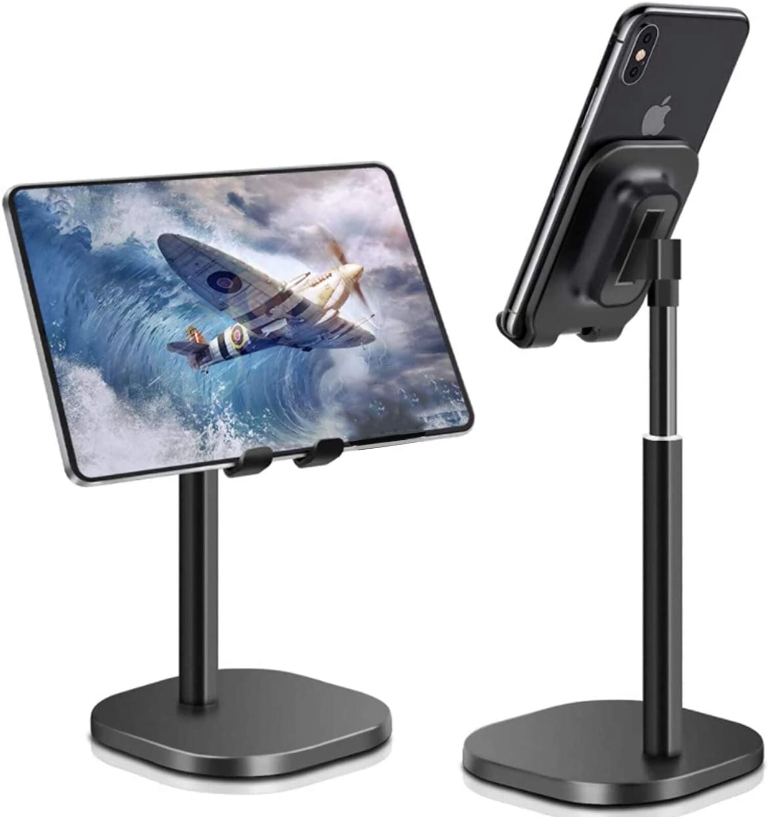 Phone Stand for Desk, Adjustable Cell Phone Holder for Desk, Portable Phone Holder Compatible with All Mobile Phones