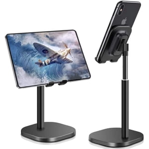 Support de téléphone pour bureau, Support de cellulaire réglable pour bureau et porte-téléphone portable compatible avec tous les téléphones portables