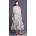 thumbnail image 2 of Bimba White28 Damassé Feuilles/trèfle Fleur & Ogee Nuisette Sans Manches pour Femmes Coton Imprimé Vêtement de Nuit Dames Tenue de Sommeil Petit, 2 of 6