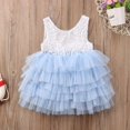 thumbnail image 3 of Little Girl Princess Tulle Dress Sleeveless Lace Tulle Patchwork Party Pageant Dress, 3 of 4