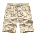 thumbnail image 1 of EGNMCR Mens Swim Trunks , Fashion Men's Pocket Zipper Buttons Print Leisure Time Tooling Short Pants, Fathers Day Gifts, 1 of 3