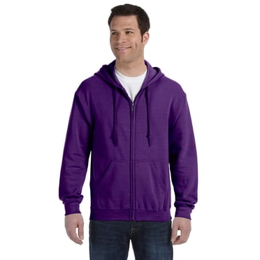 Gildan mens Heavy Blend 8 oz. 50/50 Full-Zip Hood(G186)-PURPLE-2XL
