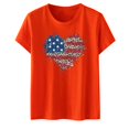 thumbnail image 3 of Birdeem T-Shirt pour Femmes d'Été Décontracté Ample Imprimé Fête de l'Indépendance à Col Rond à Manches Courtes, 3 of 3
