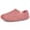 Pink, variant on HomeTop Women's Fuzzy Curly Fur Memory Foam Loafer Slippers with Polar Fleece Lining
