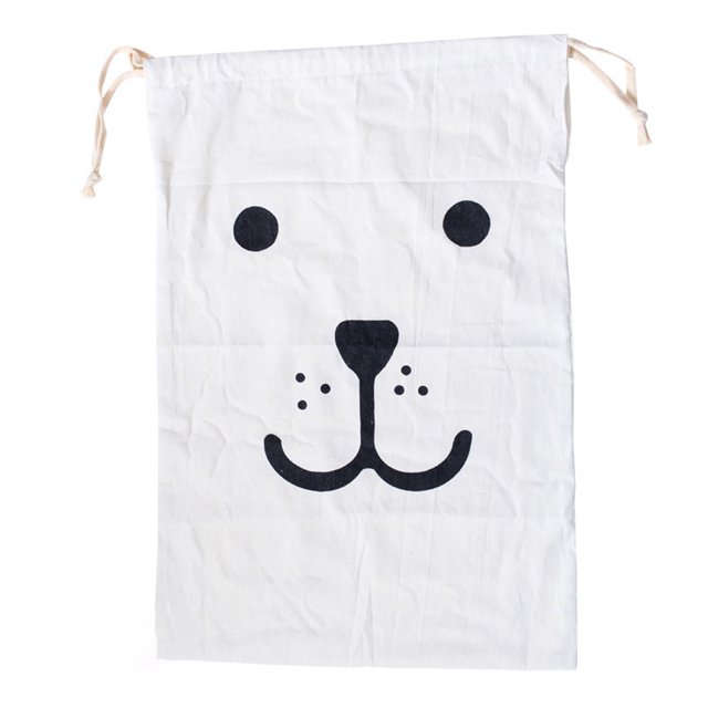 QualitChoice Portable Cotton Linen Drawstring Closure Bag Bedroom Large Capacity Pouch Sundries Luggage Cargo Laundry Organizer Type 4 1 Pc