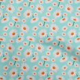 thumbnail image 1 of oneOone Polyester Spandex Turquoise Green Fabric Floral Craft Projects Decor Fabric Printed By The Yard 56 Inch Wide, 1 of 4