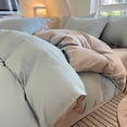 thumbnail image 1 of 4-Piece Washed Cotton Polyester Bedding Set for Dorm Beds | Soft & Breathable Full/Queen Size | Reversible Design with Modern Colors for Students & Kids Rooms, 1 of 6
