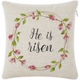thumbnail image 1 of "He is Risen" Square Pillowcase 16x16 Decorative Linen Cushion Cover with Zipper Closure for Car Study and Balcony Decor, 1 of 6