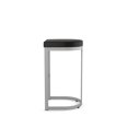 thumbnail image 2 of Amisco Lester 26 in. Counter Stool - Black Faux Leather / Silver Grey Metal, 2 of 9