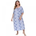 thumbnail image 5 of Chemise de Nuit Longue à Imprimé pour Femmes Grande Taille TG-4TG, 5 of 5