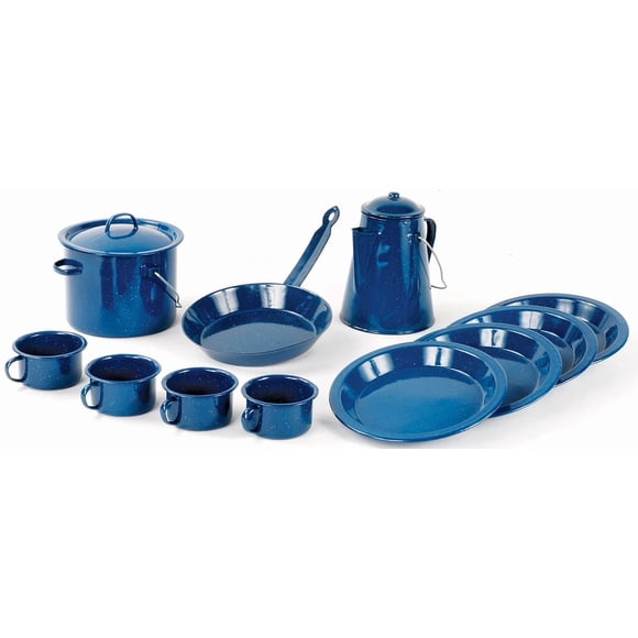 World Famous 13-Piece Blue Enamel Camping Cook Set