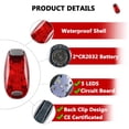thumbnail image 2 of 2 Pack LED Bike Tail Lights  Bicycle Rear Cycling Safety Lights - Clip On  Strobe  Warning  Flashing  Blinking  Reflective Light Accessories, 2 of 9