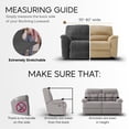 thumbnail image 4 of CHOK 2024 Housse pour Causeuse Inclinable - Gris Pâle Uni - Housse pour Fauteuil Inclinable 2 Places, 4 of 8