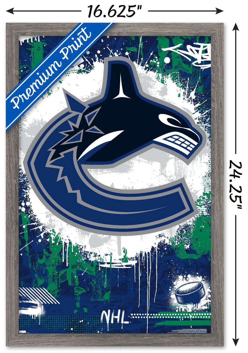 NHL Vancouver Canucks - Maximalist Logo 23 Wall Poster, 22.375" x 34"