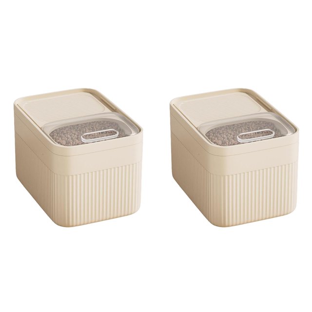 Airtight Storage Containers for Pet Food - Up to 30 Lbs Capacity Featuring a Measuring Cup for Easy Portioning and Optimal Freshness*2 Pack