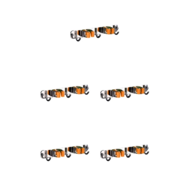kurtrusly Stainless Steel Swab Holder - Corrosion-resistant And Rust Resistant Sturdy Making Fast Multifunctional Swab Holder orange 2 clips and 3 hooks 5Set