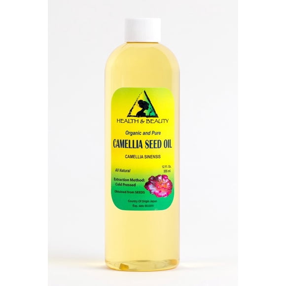 Huile de Graines de Camélia / Camellia Raffinée Biologique Vierge Support Pressée à Froid 100 % pure 36 oz