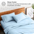 thumbnail image 3 of Bare Home Pillowcase Set - Premium 1800 Collection - Double Brushed - Ultra Soft - Standard Size, Light Blue, 2 Count, 3 of 7
