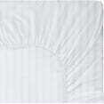 thumbnail image 3 of 1200 Thread Count 100% Egyptian Cotton 3-Piece Fitted Sheet ( 1 Fitted Sheet + 2 Pillow Covers) 24 Inches Deep Pocket Size Stripe Pattern, 3 of 4