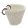 thumbnail image 4 of Almencla Kids Bike Basket Front Handlebar Basket Handwoven Multi Purpose Fits Most Bikes White, 4 of 8
