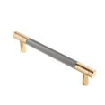 thumbnail image 1 of & Glass Rack Addition Knurled 5 Inch Hole Centers Cabinet Pulls for Kitchen Cabinets and Drawers— Black and Champagne Bronze Hardware, 1 of 6