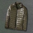 thumbnail image 3 of Cameland Men's Winter Down Jacket Zipper Cardigan Pocket Long Sleeve Padded Jacket Coat, 3 of 3